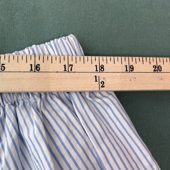 Madewell Clean Off The Shoulder Top Womens Size XS Blue White Striped Casual - Picture 10 of 11